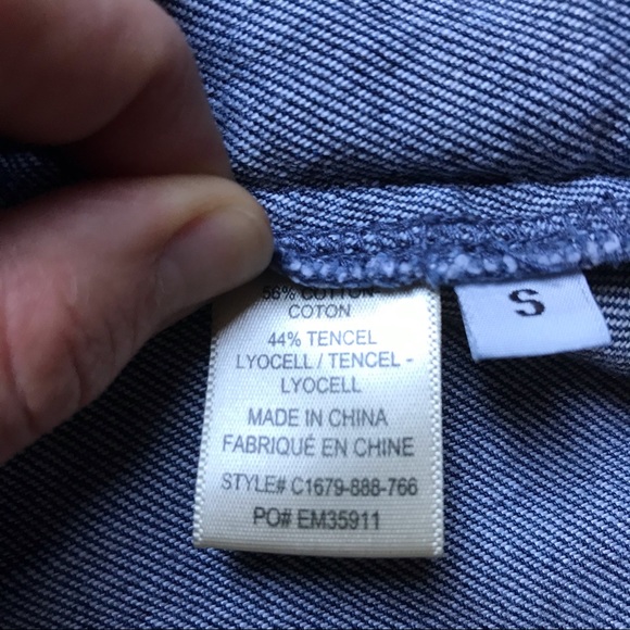 Cloth & Stone Asymmetrical Denim Dress, EUC, S - Picture 10 of 13